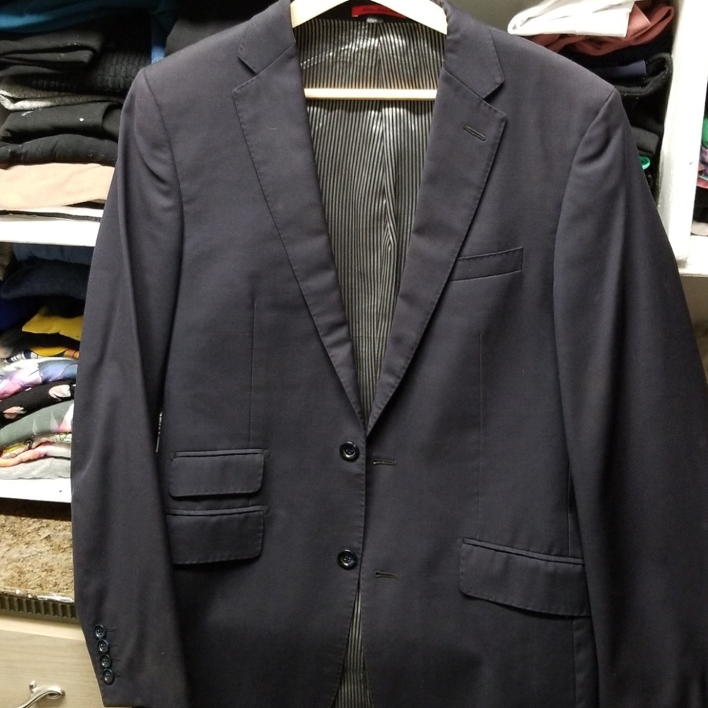 Men's Navy 2 button blazer size 36R